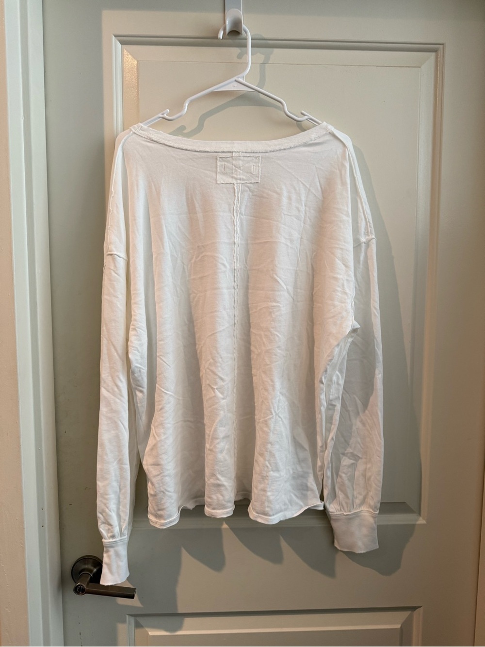 Free People Long Sleeve White Pocket Tee - Picture 2 of 3